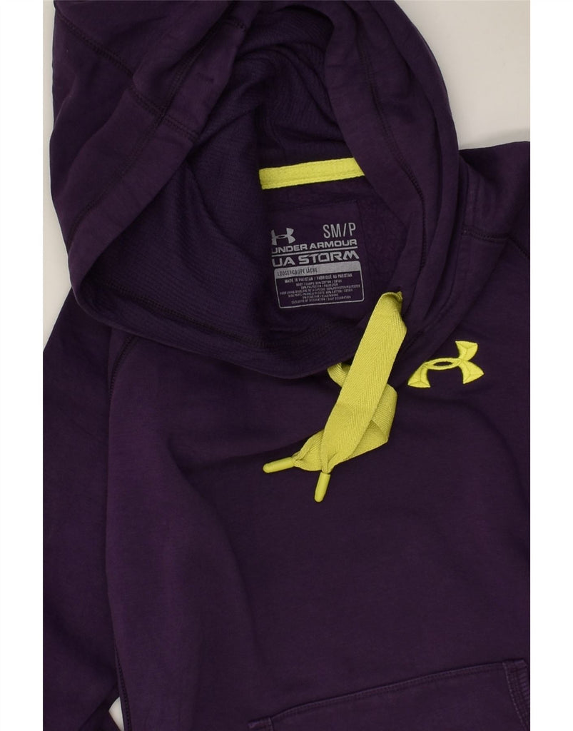 UNDER ARMOUR Womens Hoodie Jumper UK 10 Small Purple Cotton | Vintage Under Armour | Thrift | Second-Hand Under Armour | Used Clothing | Messina Hembry 