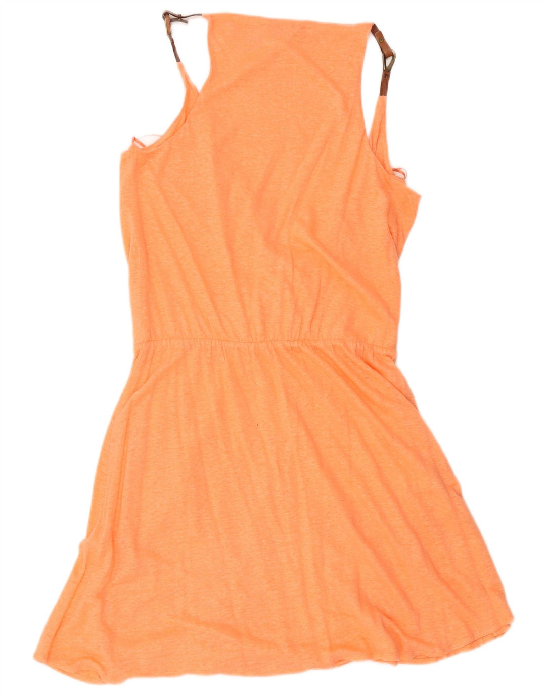 Massimo Dutti Womens Sheath Dress UK 12 Medium Orange Flecked Linen