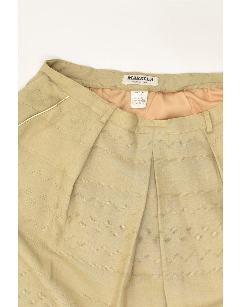 MARELLA Womens High Waist Straight Skirt UK 16 Large W28  Beige | Vintage Marella | Thrift | Second-Hand Marella | Used Clothing | Messina Hembry 
