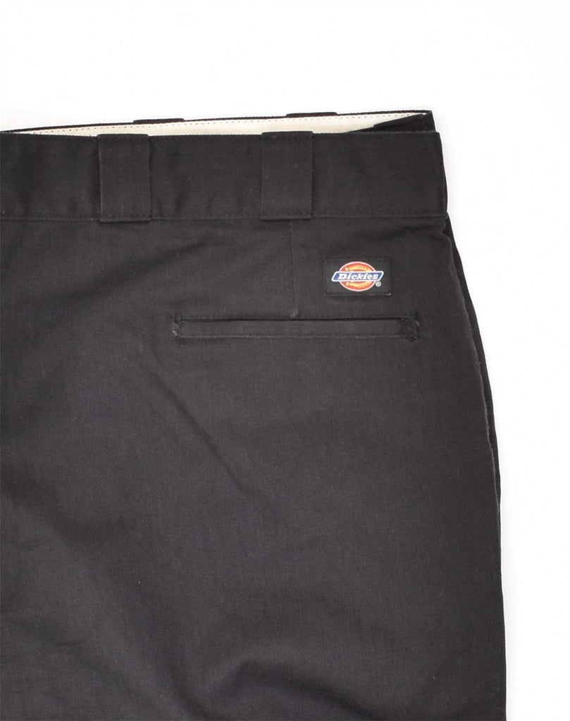 DICKIES Mens Tapered Chino Trousers W50 L30 Black Polyester | Vintage Dickies | Thrift | Second-Hand Dickies | Used Clothing | Messina Hembry 