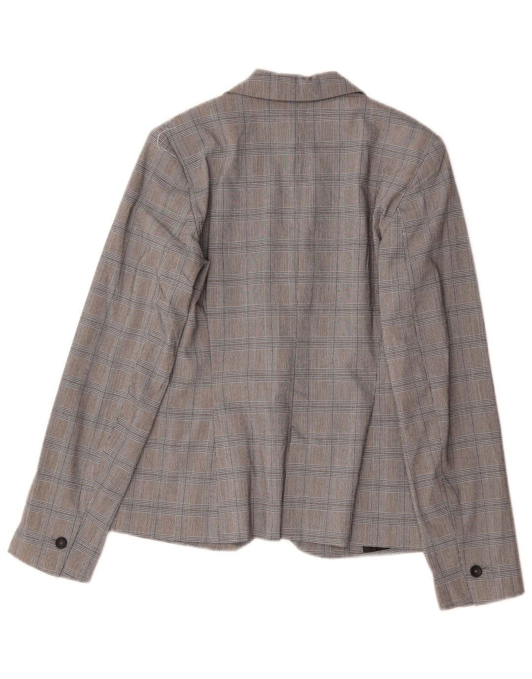 Zara Womens 1 Button Blazer Jacket EU 36 XS Grey Houndstooth Polyester