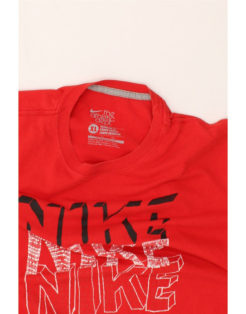 NIKE Mens Regular Fit Graphic T-Shirt Top XL Red Cotton | Vintage Nike | Thrift | Second-Hand Nike | Used Clothing | Messina Hembry 