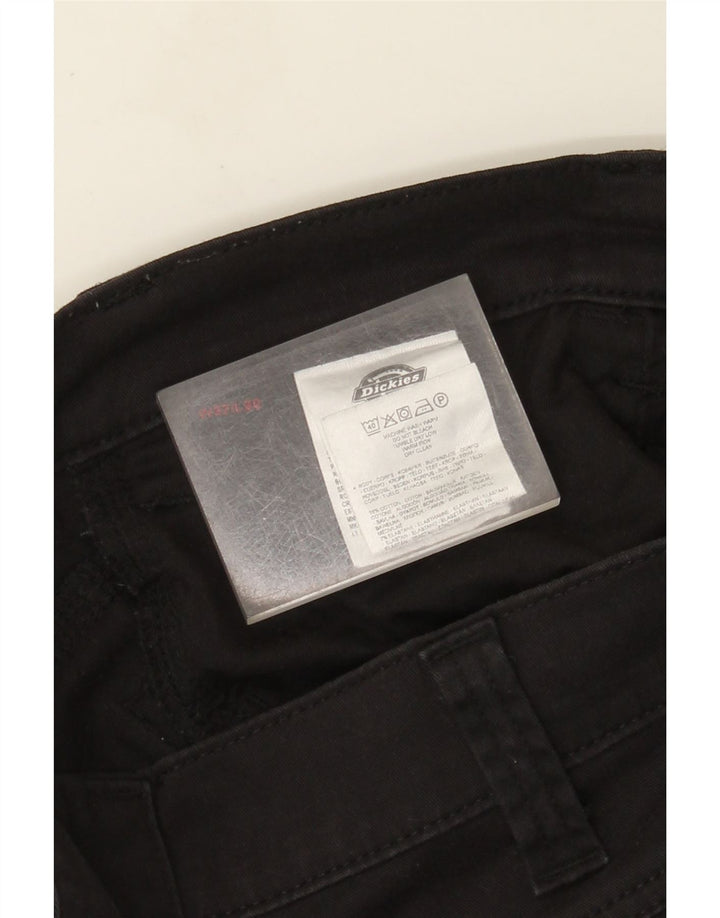 Dickies Mens Straight Cargo Trousers W32 L30 Black Cotton