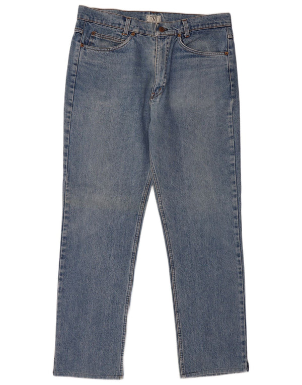 Valentino Mens Tapered Jeans W34 L30 Blue Cotton