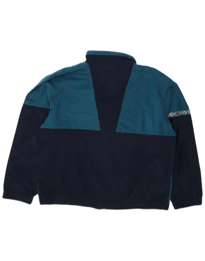 Great Escapes Mens Tracksuit Top Jacket IT 56 XL Navy Blue Colourblock
