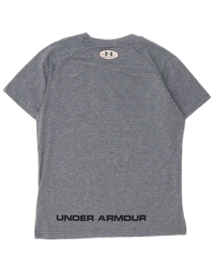 Under Armour Boys Graphic T-Shirt Top 9-10 Years Medium Grey Flecked