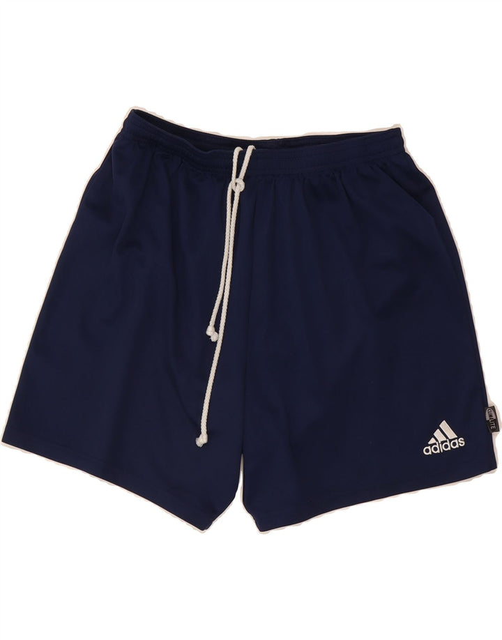 ADIDAS Mens Sport Shorts Large Navy Blue Polyester Vintage Adidas and Second-Hand Adidas from Messina Hembry 