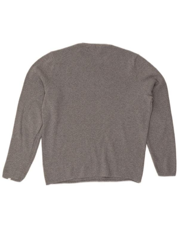 Marks & Spencer Womens Crew Neck Jumper Sweater UK 14 Medium Grey