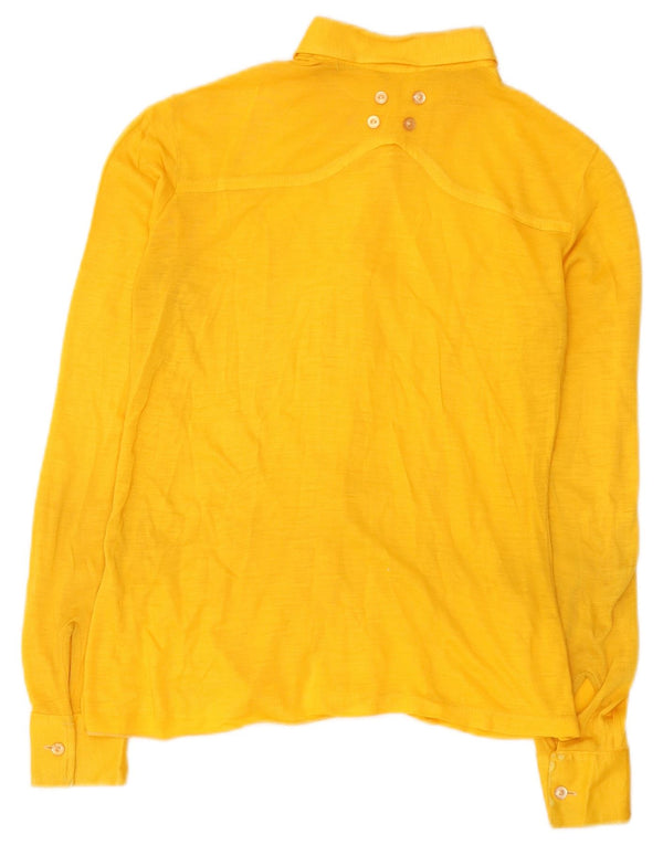 Vintage Womens Shirt UK 10 Small Yellow