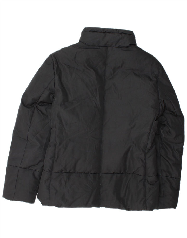 SISLEY Womens Padded Jacket UK 14 Medium Black Polyester