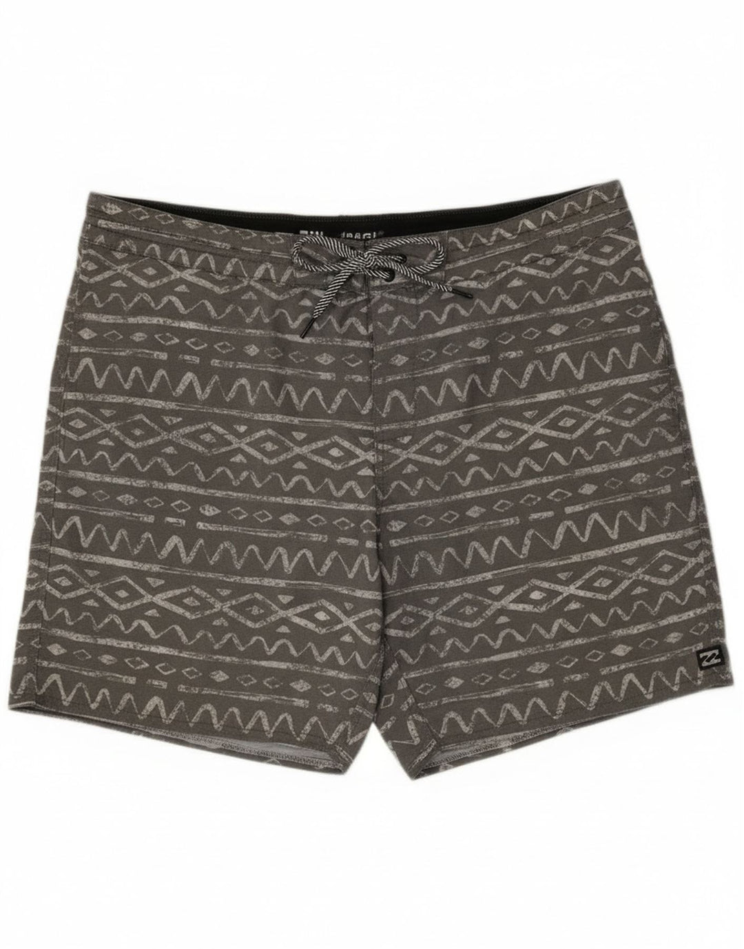 Billabong Mens Swimming Shorts XL  Grey Geometric Cotton