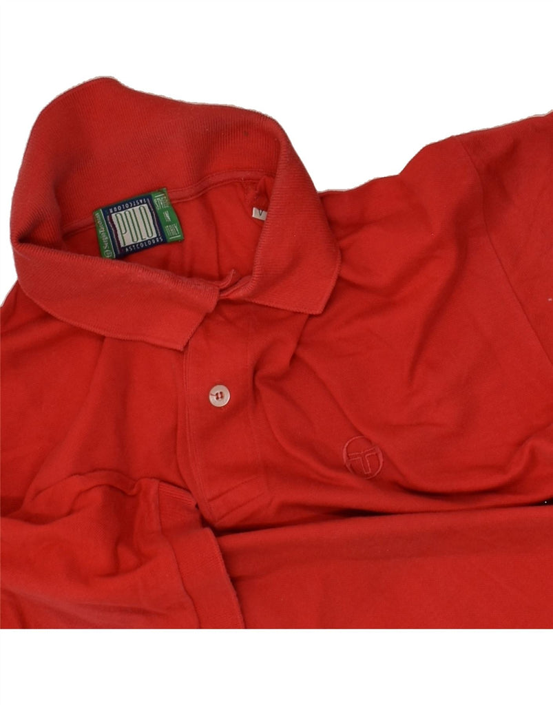 SERGIO TACCHINI Mens Polo Shirt Large Red Cotton | Vintage Sergio Tacchini | Thrift | Second-Hand Sergio Tacchini | Used Clothing | Messina Hembry 