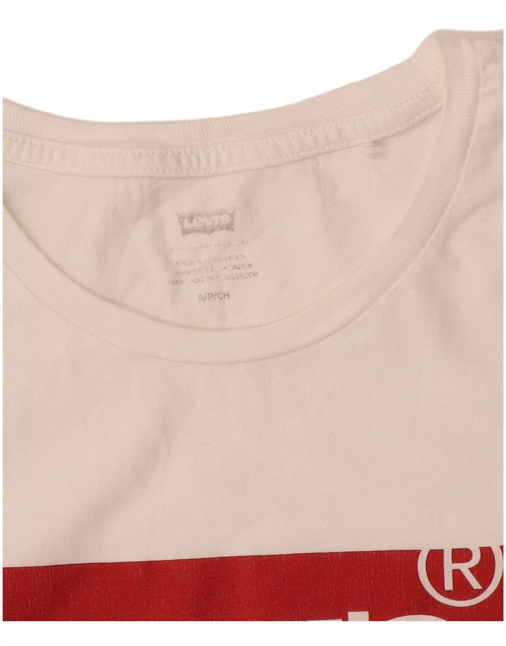 Levi's Womens Graphic T-Shirt Top UK 10 Small White