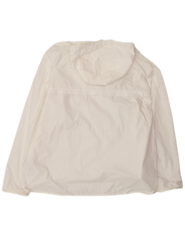 Nike Mens Hooded Rain Jacket UK 44 2XL White Polyester