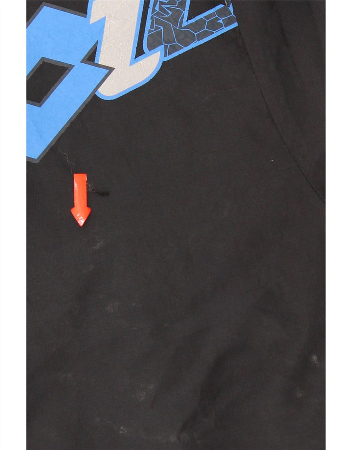 Lotto Mens Graphic Tracksuit Top Jacket XL Black Colourblock
