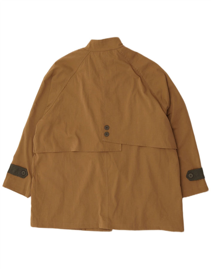 Vintage Womens Trench Coat UK 24 4XL Brown Polyester