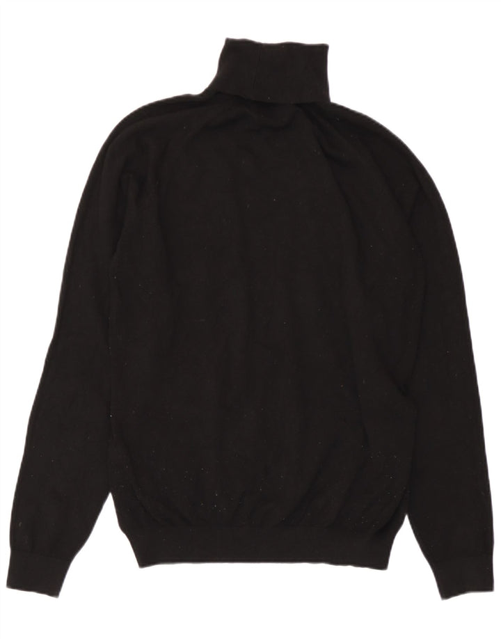 Zara Womens Roll Neck Jumper Sweater UK 10 Small Black Viscose