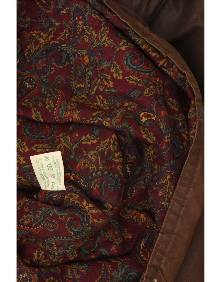 John Partridge Mens Waxed Cotton Jacket UK 40 Large Brown