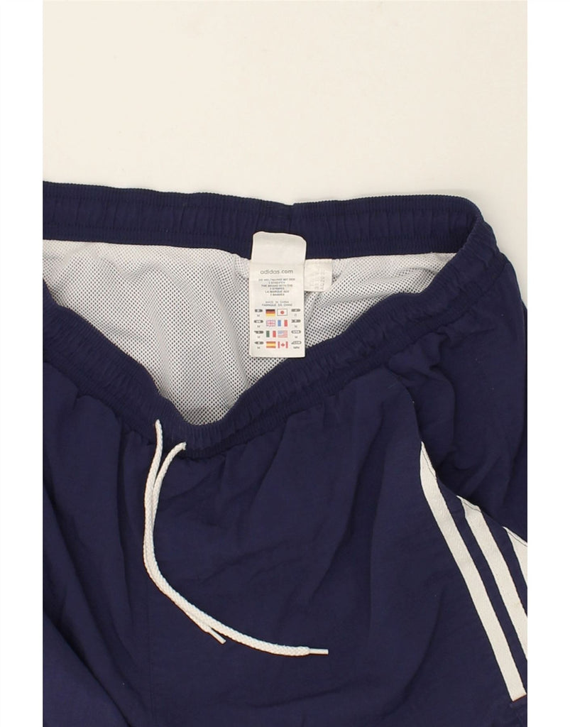 ADIDAS Mens Sport Shorts Medium Navy Blue Polyester | Vintage Adidas | Thrift | Second-Hand Adidas | Used Clothing | Messina Hembry 