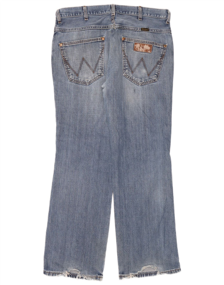 Wrangler Mens Alaska Straight Jeans W34 L30 Blue Cotton
