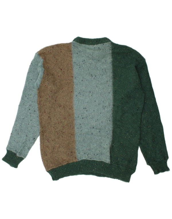 Vintage Mens Crew Neck Jumper Sweater IT 54 XL Multicoloured Flecked Wool