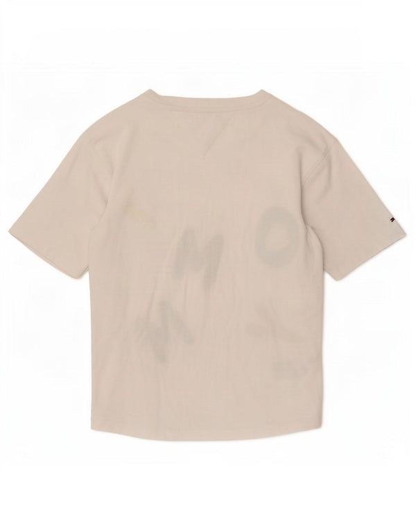 Tommy Hilfiger Boys Graphic T-Shirt Top 9-10 Years White Cotton