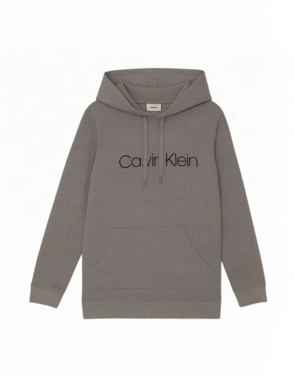 Calvin Klein Mens Graphic Hoodie Jumper Large Grey Cotton