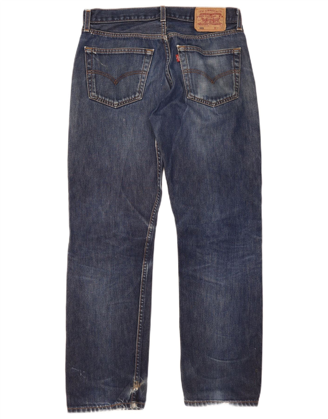 Levi's Mens 501 Straight Jeans W32 L30 Blue Cotton