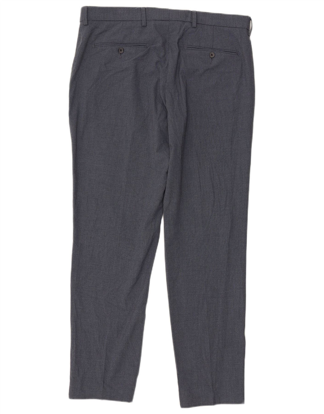 Marks & Spencer Mens Regular Fit Suit Trousers W36 L31 Blue Houndstooth