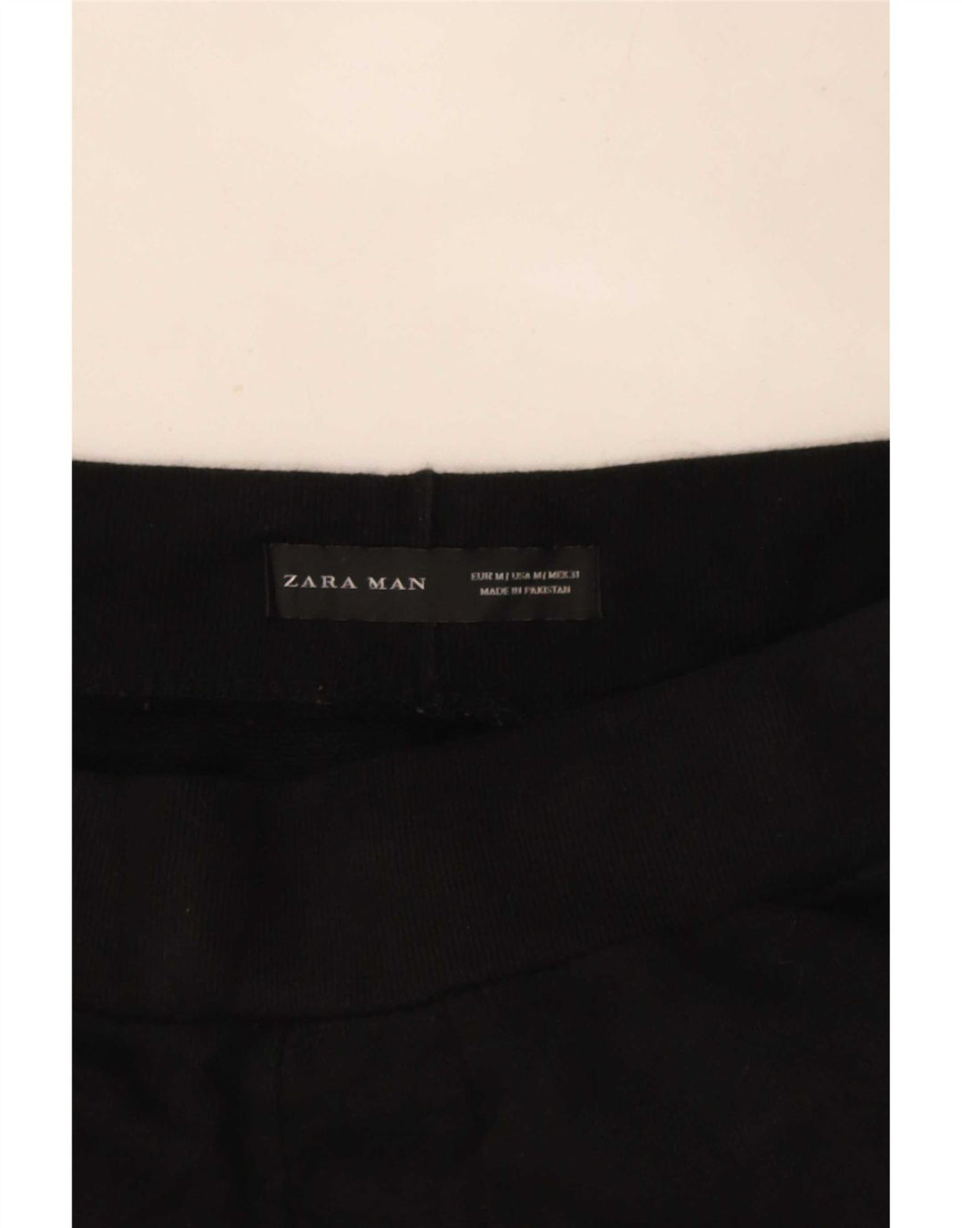 Zara Mens Tracksuit Trousers Joggers Medium Black Polyester