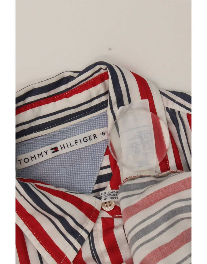 Tommy Hilfiger Womens Shirt US 6 Medium Multicoloured Striped Cotton