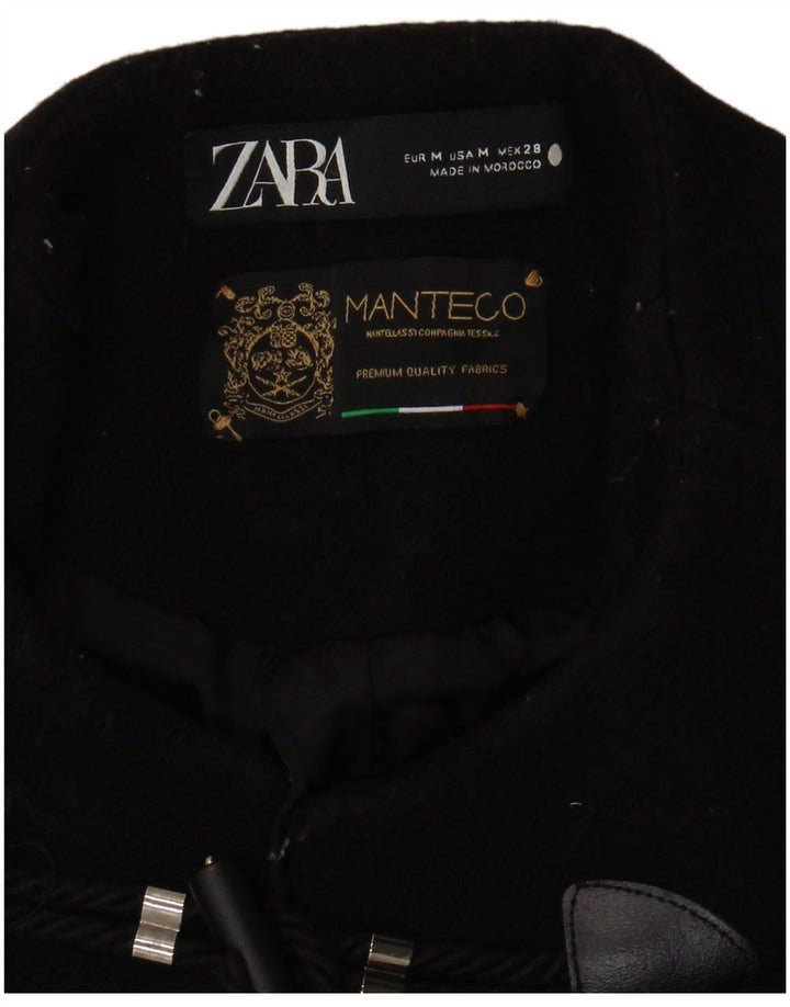 Zara Womens Cape Coat UK 12 Medium Black