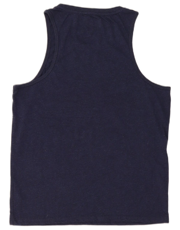 Superdry Mens Graphic Vest Top 2XL Navy Blue Cotton