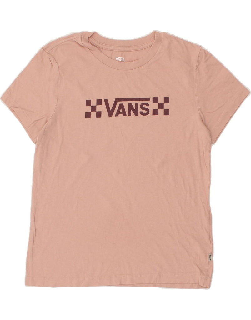 VANS Womens Graphic T-Shirt Top UK 10 Small Pink Cotton Vintage Vans and Second-Hand Vans from Messina Hembry 