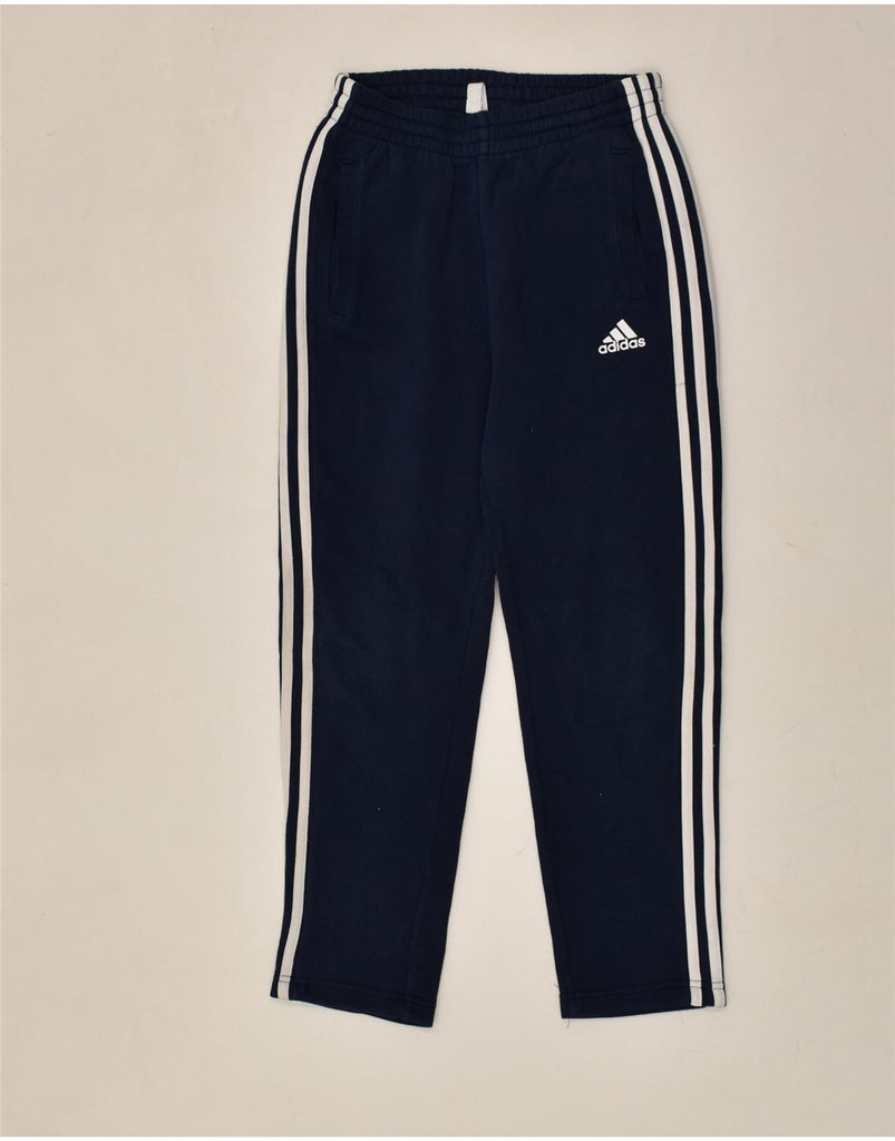 ADIDAS Boys Tracksuit Trousers 11-12 Years Navy Blue Cotton | Vintage Adidas | Thrift | Second-Hand Adidas | Used Clothing | Messina Hembry 