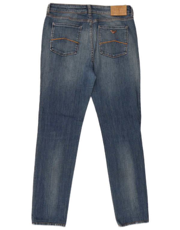Armani Womens Slim Jeans W33 L29 Blue Cotton