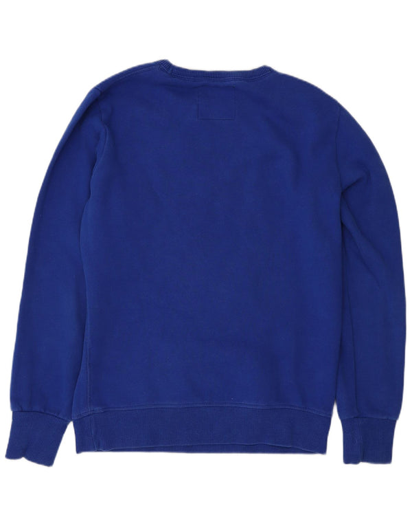 Superdry Mens Graphic Sweatshirt Jumper Medium Blue Cotton
