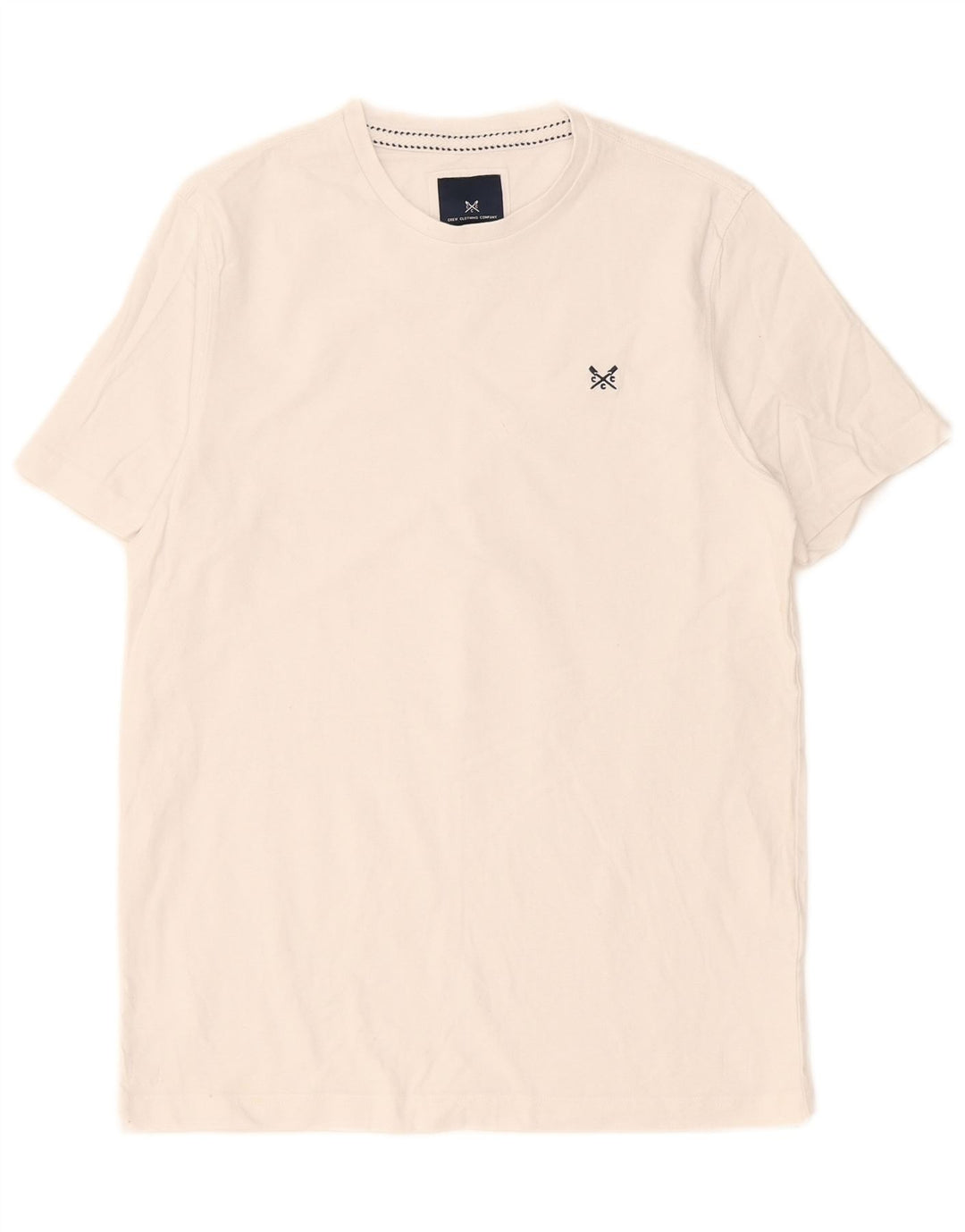 Crew Clothing Mens T-Shirt Top Medium White Cotton