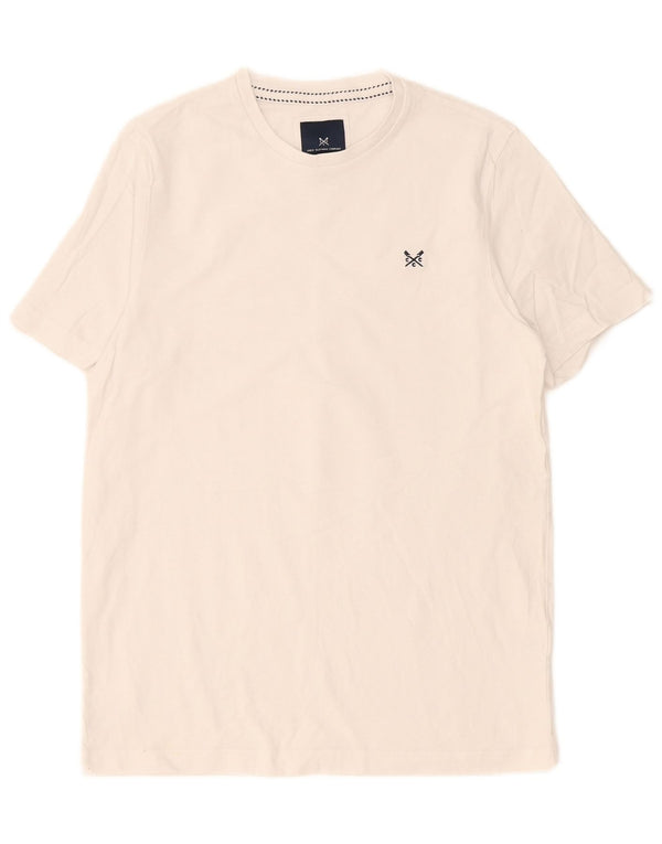 Crew Clothing Mens T-Shirt Top Medium White Cotton