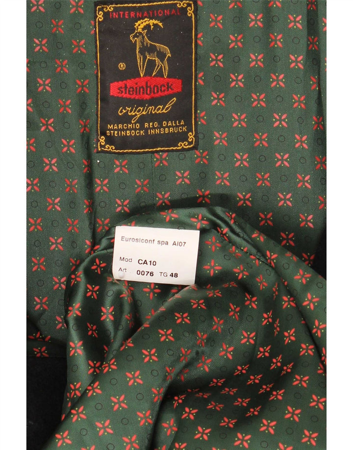 Steinbock Womens Oversized Overcoat UK 16 Large Black Virgin Wool
