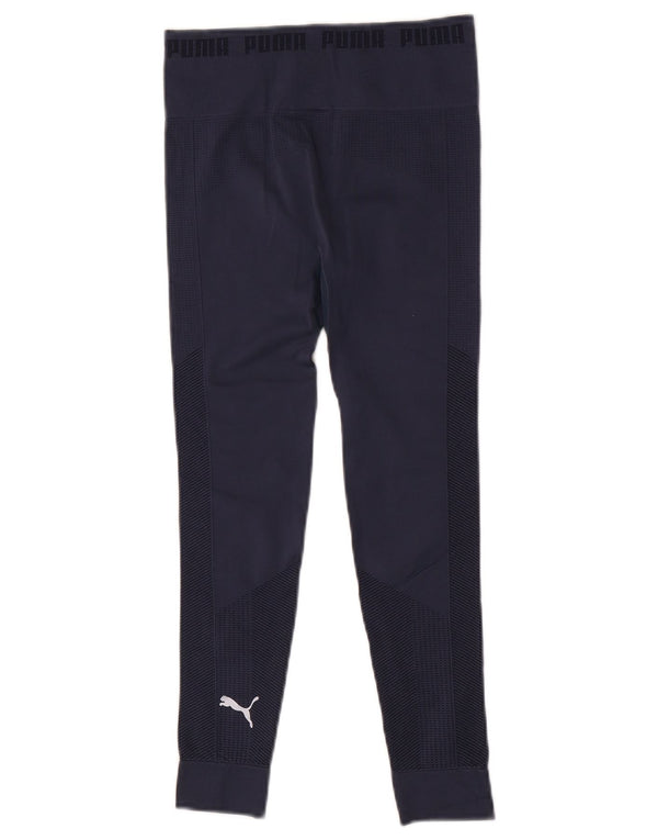 Puma Womens Crop Leggings UK 8 Small Navy Blue