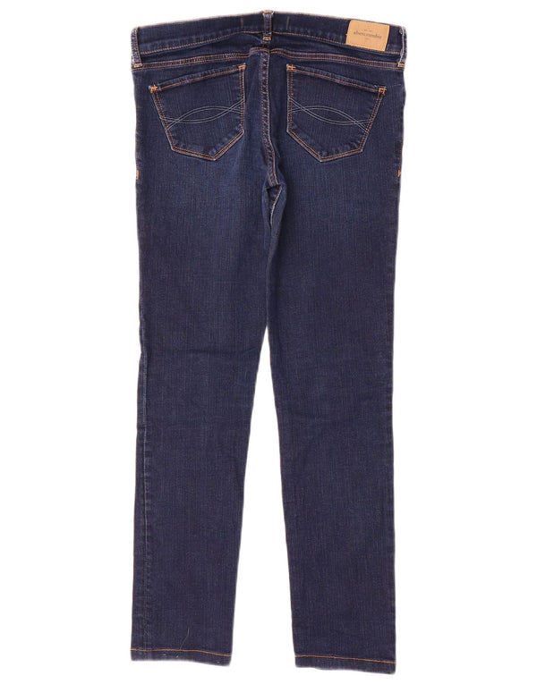 Abercrombie & Fitch Girls Slim Jeans 15-16 Years W28 L26 Navy Blue Cotton