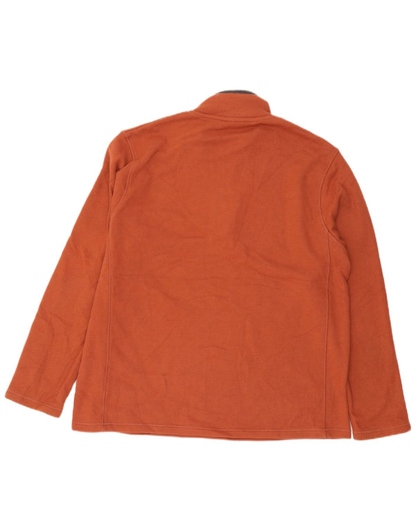 Mountain Warehouse Mens Zip Neck Sweatshirt Jumper XL Brown Cotton