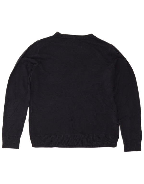 Marks & Spencer Womens Crew Neck Jumper Sweater UK 12 Medium Navy Blue