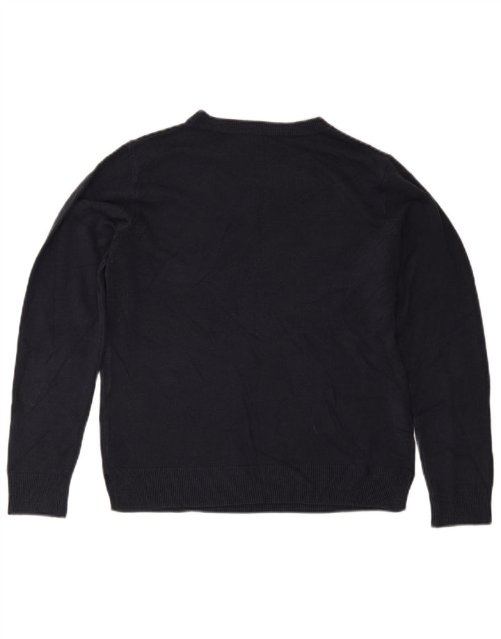 Marks & Spencer Womens Crew Neck Jumper Sweater UK 12 Medium Navy Blue