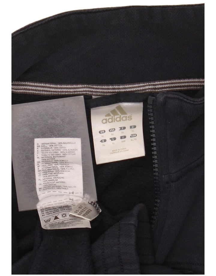 Adidas Mens Tracksuit Top Jacket XL Navy Blue Cotton