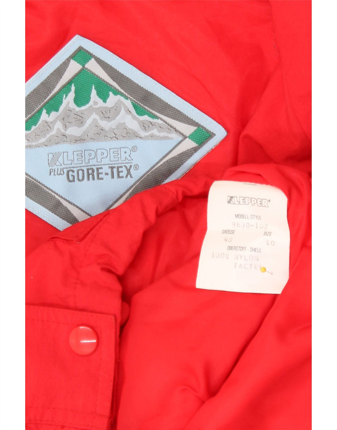 Klepper Womens Gore-Tex Hooded Windbreaker Jacket EU 40 Medium Red