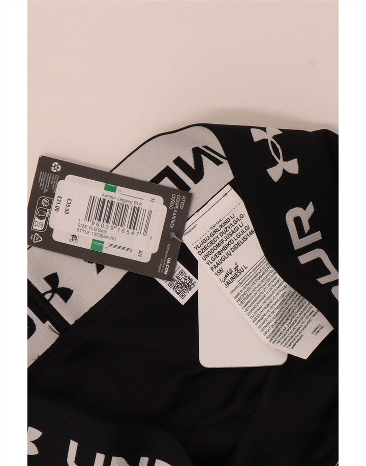 Under Armour Girls Graphic Leggings 12-13 Years Black Polyamide