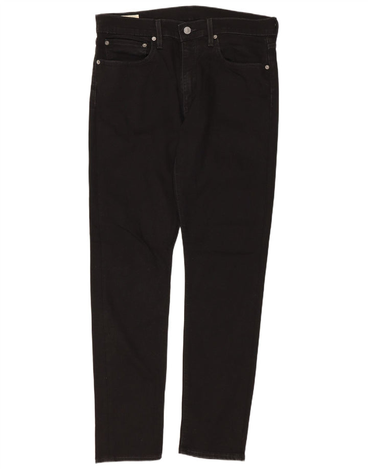 Levi's Mens 512 Slim Tapered Jeans W34 L32 Black Cotton