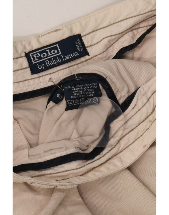 Ralph Lauren Mens Cargo Shorts W40 XL Beige Cotton
